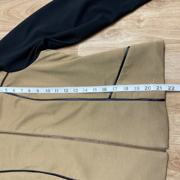CHRISTOPHER & BANKS JACKET FULL ZIP BUSINESS CASUAL TAN BLACK NEUTRAL SIZE M - Picture 9 of 9
